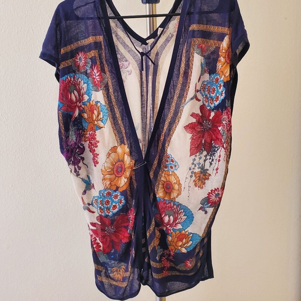 Women's Bohemian Style Cotton Vest/Shawl – Size S/M